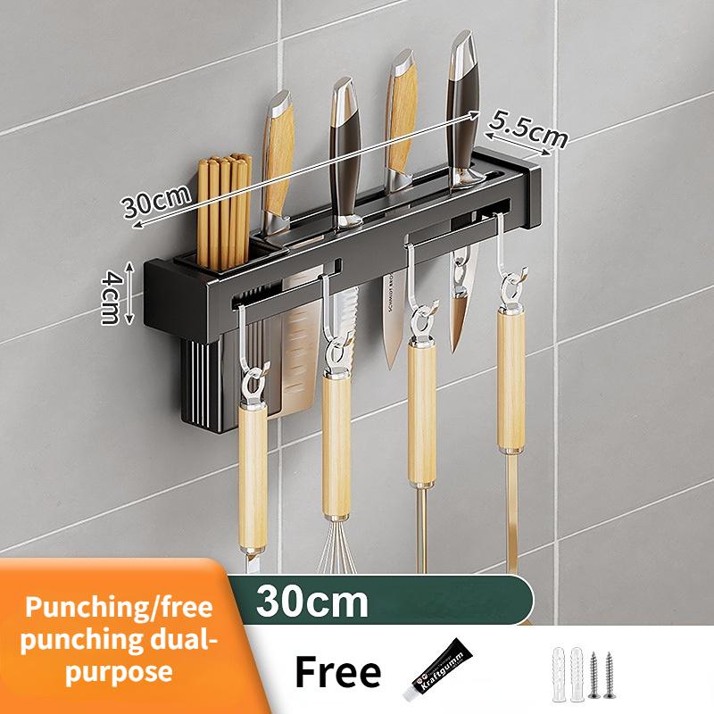 Прочная несущая поверхность из нержавеющей стали, аккуратно организованная полка для столовых приборов, настенная полка для хранения бытовых ножей