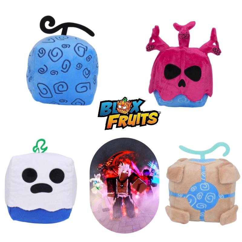 Мягкая игрушка Blox Fruits в коробке с леопардовым принтом фиолетового цвета. Мягкое и пушистое чучело для детей, высота 15 см