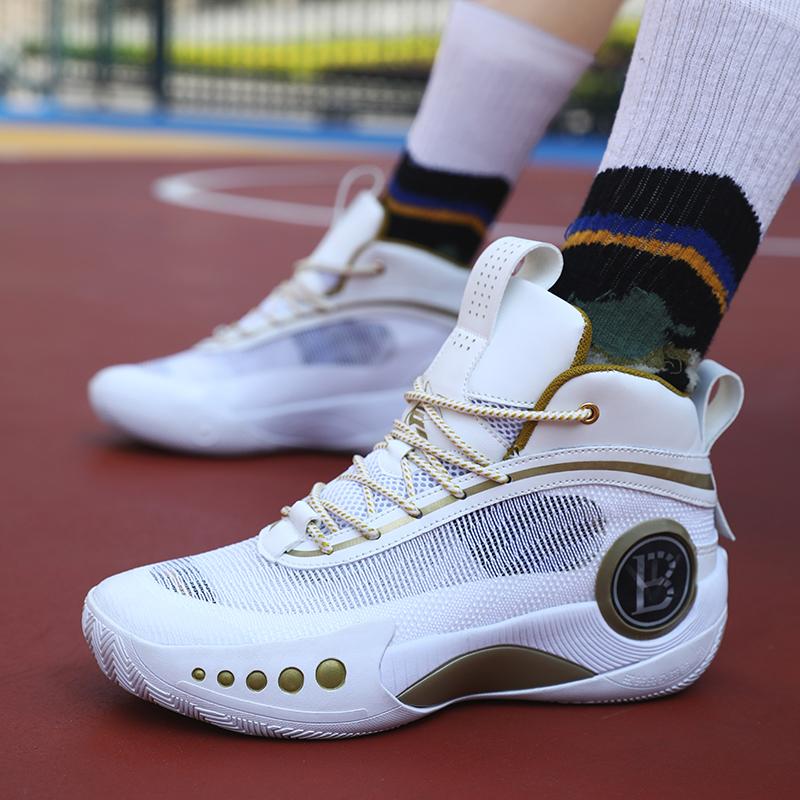 38-46 подростковые взрослые большие амортизирующие противоскользящие дышащие высокие баскетбольные кроссовки для повседневных видов спорта и тренировок по баскетболу