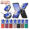 Portable Ring Holder Leather Case for Samsung Galaxy Z Flip7 5G Flip 7 Flip6 Flip5 Flip4 Flip 6 5 4 3 2 1 Flip3 Flip2 Phone Bag