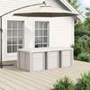 Outdoor Dining Set with Cushions 7 pcs White and Light Grey PP