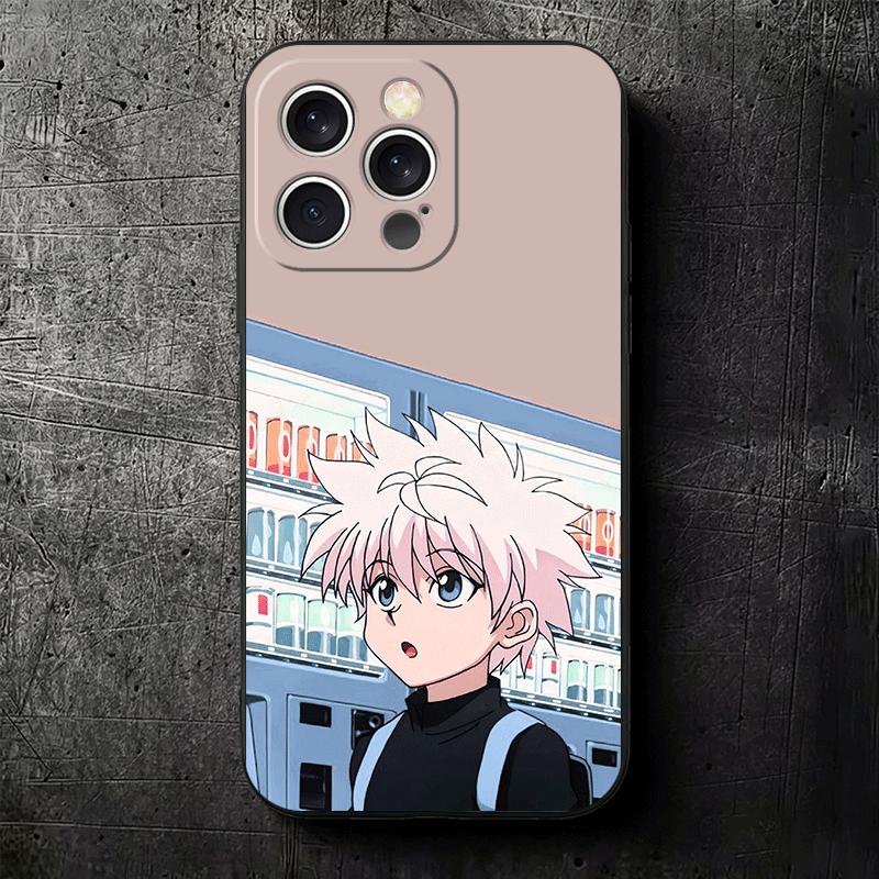 Милый Мягкий Чехол для Телефона Hunter X-Hunters для iPhone 16 16E 17 Air 15 Pro Max 14 Plus 13 Mini 11 12 7 Черный Задний Корпус