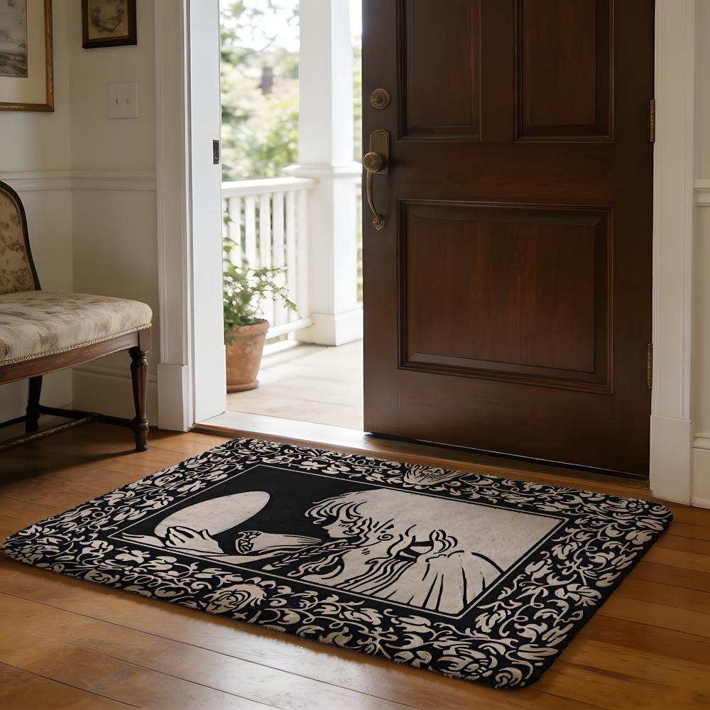 AAngel's Egg Anime Floor Mat Soft Flannel Absorbent Mat Non-Slip Rug Home Bedroom Bathroom