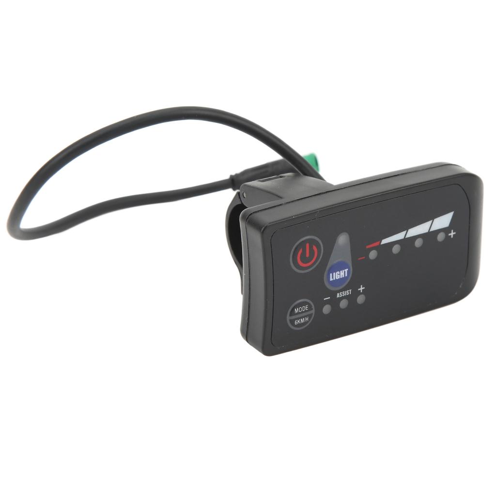 Electric Bike Power Display Meter Waterproof 5 Pin Interface ABS Housing LED Display Panel for Cycling 24V