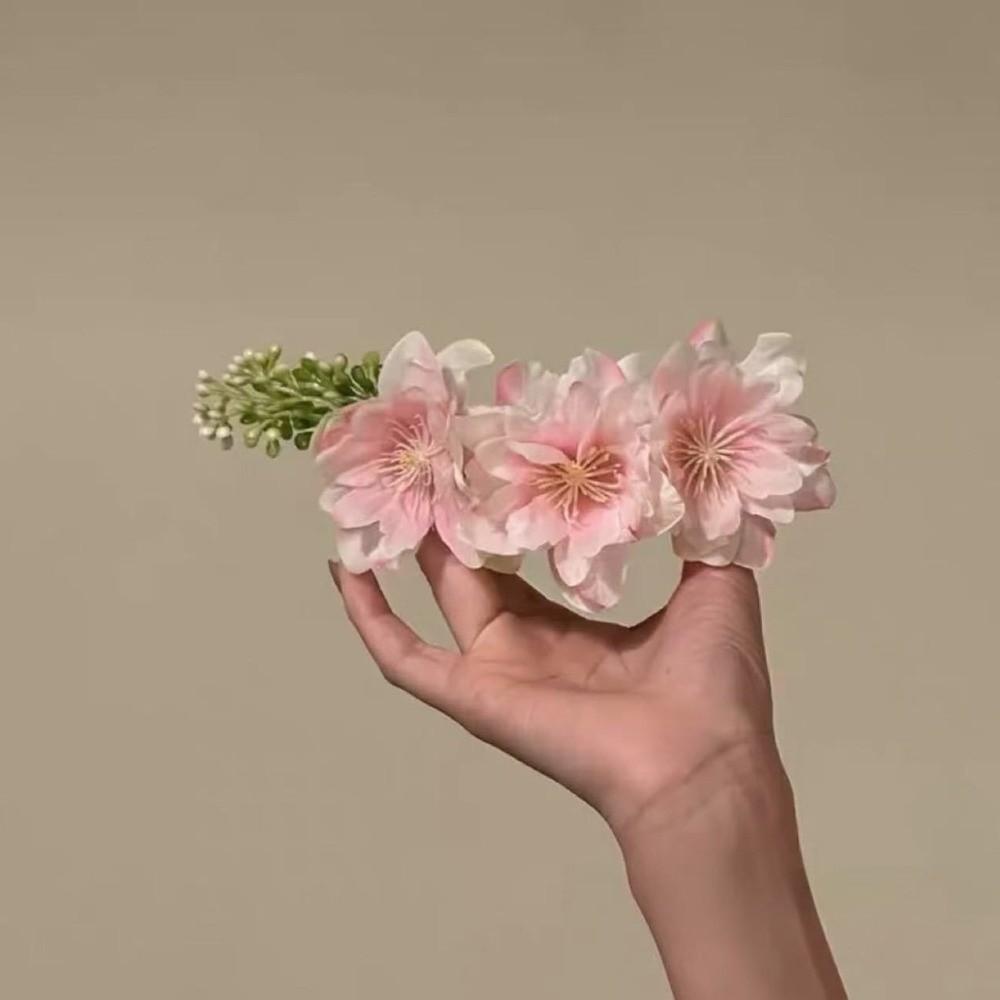 Craftsmanship Simulation Flower Hair Clip Cherry Blossom Headdress Hair Accessory