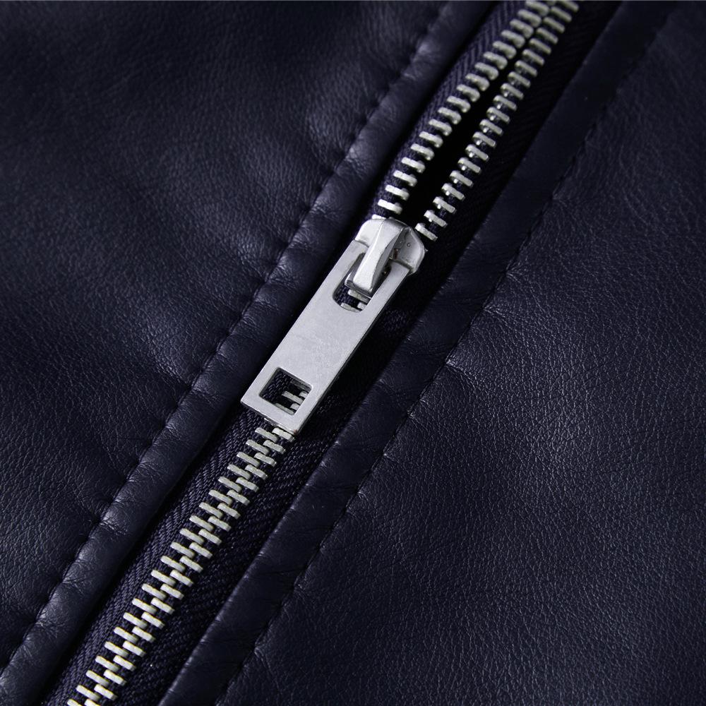 Новая мужская кожаная куртка, однотонная мужская куртка из искусственной кожи, многоцветная дополнительная мотоциклетная куртка плюс бархат, мужская куртка