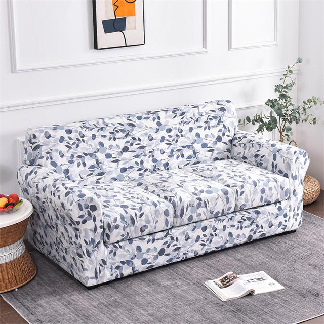 Чехол для дивана Nordic Flowers из эластичного спандекса, чехлы для подушек для сидений в гостиной, нескользящая защита для мебели