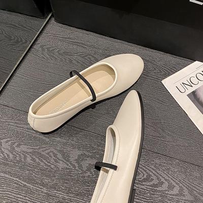 666-7 Мягкая поверхность, круглый носок, мелкий вырез, туфли-одинарки, тонкий каблук, плоская подошва, женские туфли Мэри Джейн, лето