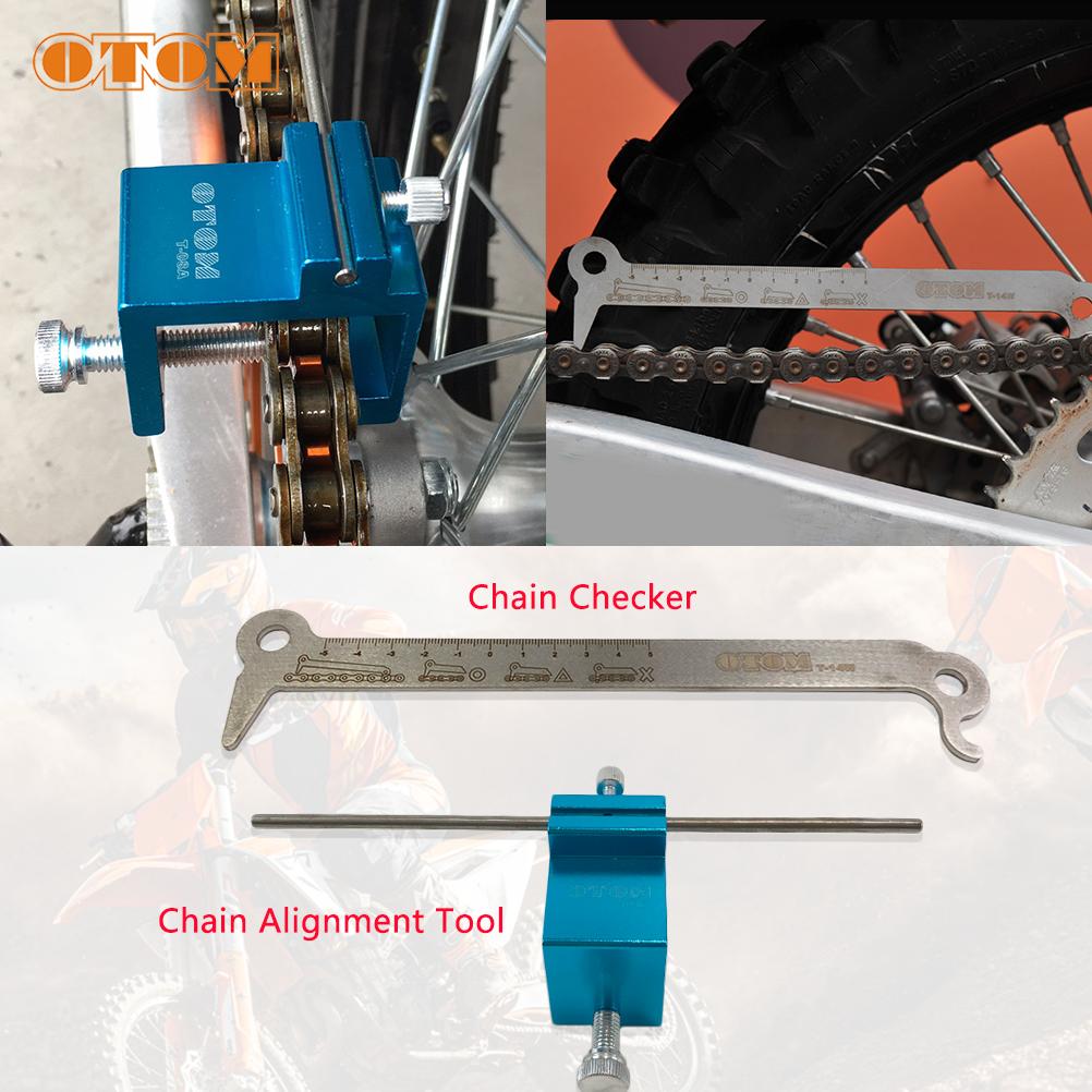 Universal Motorcycle Chain Checker Chain Adjusting Alignment Tool For KTM HUS HONDA YAMAHA SUZUKI 520/525/530 Chain Tool