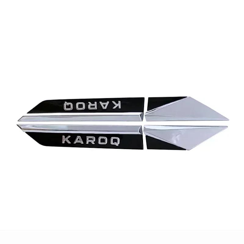WUM1 4pcs ABS Car Styling Fender Stickers Badge for SKODA SUPERB KODIAQ KAMIQ KAROQ Auto Side Emblem Decals Decoration