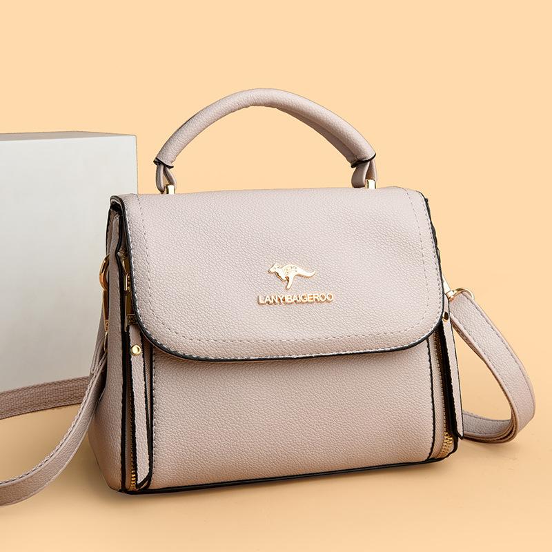 Новая мягкая кожаная французская сумка через плечо женская сумка-тоут модная темпераментная сумка через плечо большой емкости