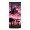 Мягкий ТПУ Для Realme 11 10 9 Pro Plus GT2 GT3 GT5 C21 C25 C35 C53 C55 C67 Pro 5G Ударопрочный Чехол для Телефона Розовый Закат Гора Capas