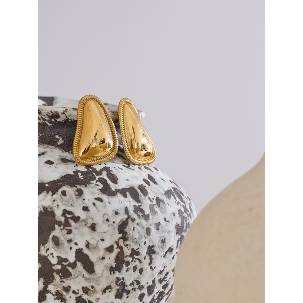 Eetit Серьги-гвоздики в форме сердца с покрытием PVD 18K, предотвращающие аллергию, из нержавеющей стали, металл, повседневные подвески, бижутерия, женский подарок