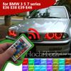 Многоцветная 5050 RGB Halo кольца светодиодная лампа-вспышка автомобильные фары DRL с радиочастотным управлением для BMW 3 5 7 серии E36 E38 E39 E46