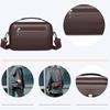 WEIXIER Leather Messenger Bag for Men Waterproof Large Capacity Crossbody Shoulder Briefcase with Adjustable Strap Business Travel Office Work