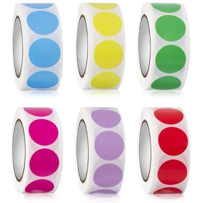 1000 шт. Наклейки-точки разных цветов Маркировка для классификации Наклейки из мелованной бумаги в рулонах Канцелярские товары каваи Эстетика