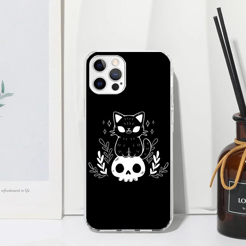 Witch And Cat Colorful Cute Phone Case For Iphone 17 Air 16 15 Plus 16E 14 Pro Max 13 Mini 12 11 7 8 SE Fundas Soft Back Cover 1