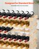 96 Bottle Stackable Modular Wine Rack, 8-Tier Wine Bottle Holder,Solid Wood Floor Freestanding Wine Storage Rack For Pinot Noir bottles,For Kitchen,