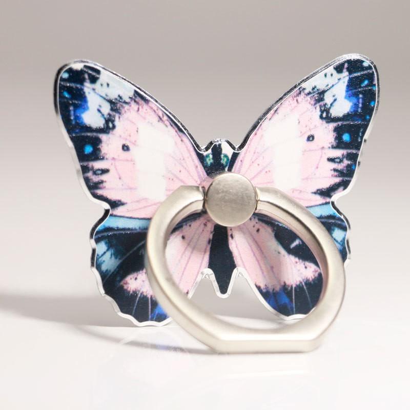 Cartoon Butterfly Painted Ring Holder Phone Grip Stand Mobile Devices