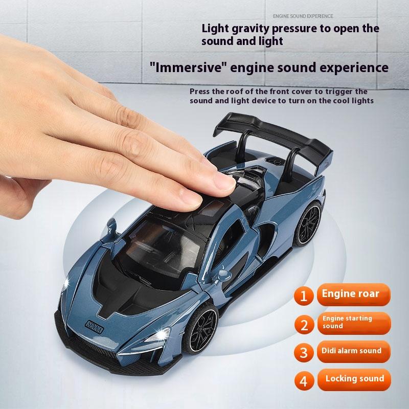 1/32 Модель автомобиля McLaren Senna из сплава Diecasts Металлические игрушечные транспортные средства Модель Симуляция Звук и Свет Коллекция Подарки на День Рождения для Детей