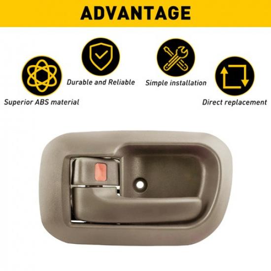 For 1998-03 Toyota Sienna Door Handle Interior Front Left Driver Side Beige EXV