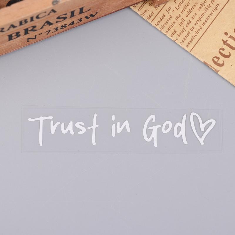 Верь в Бога Сердце Наклейка Декаль Зеркало Заднего Вида Автомобиля Вера Библейский Стих Христианская Церковь Авто Транспорт Бампер Декор