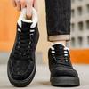 Winter Casual Sneakers Versatile Men's Thick Snow Boots Warm and Cold Retro Casual Shoes Mid Top Board Shoes