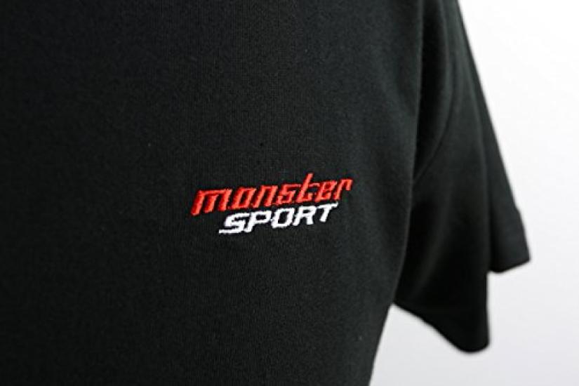 MONSTER SPORT Футболка черная с вышивкой и коротким рукавом S ZWS26KS
