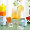 Square Ice Cream Mold with Handle Ice Block Molds DIY Ice Lattice  for Whiskey Juice Coffee Drinks