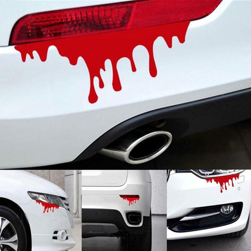 Halloween Red Blood Car Headlight Sticker Dripping Blood Vinyl Decal Theme Styling Decorative