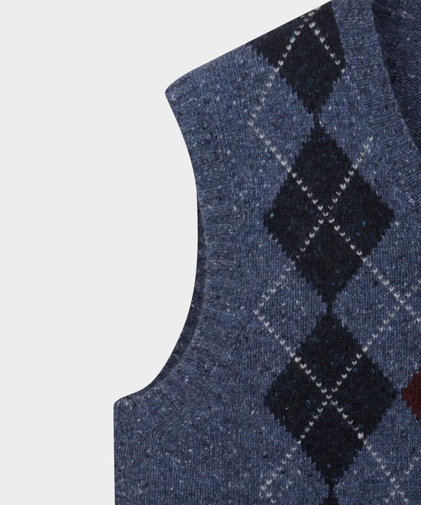 Brooks Brothers Wool Argyle Pattern Vest (Blue) (Bbwvmff401)
