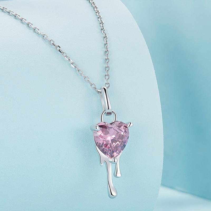 Barbie necklace [Original Design] Pink Heart Shape, Temperament and High-Quality Original First Release, Ins Style Love Confession ZJYXL-YS-113