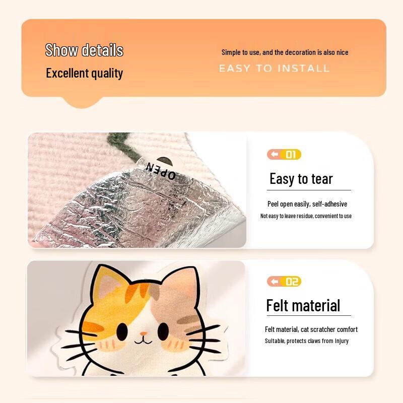 Meow Immortal Panda Wall-Mounted Cat Scratching Pad