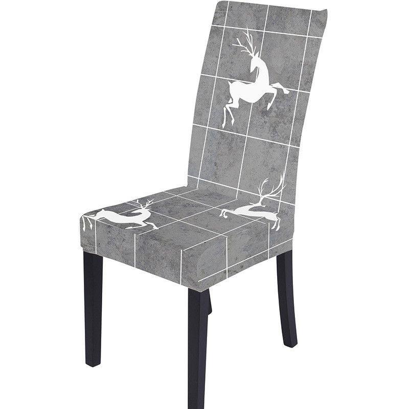 Праздничный рождественский чехол на стул с отличной эластичностью, идеально подходящий для любой мебели