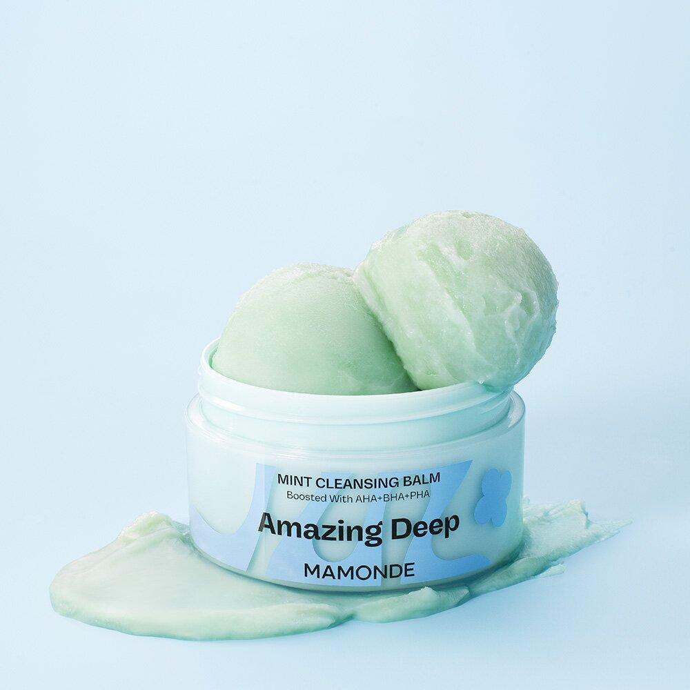 Mamonde Очищающий бальзам Amazing Deep Mint, 90 мл, эксклюзивный набор OY (+ Кисть для пор)