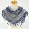 Korean Floral Lace Triangle Scarf - Breathable, Classic & Decorative Veil for Spring and Autumn