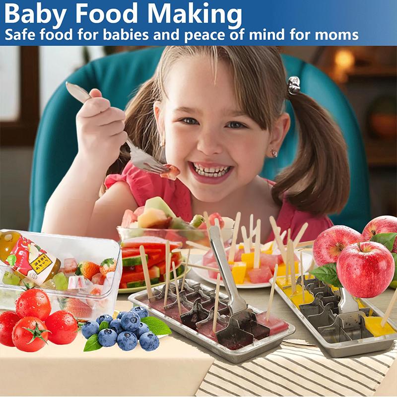 JQW-5588 Food-Grade Metal Ice Mold for Whiskey & Cocktails | Fast Freeze & Easy Twist Release 304 Stainless Steel Ice Cube Tray