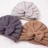 2022 Autumn/Winter Baby Bow Wool Hat - European & American Style, Knitted Warm Fetal Cap for Children