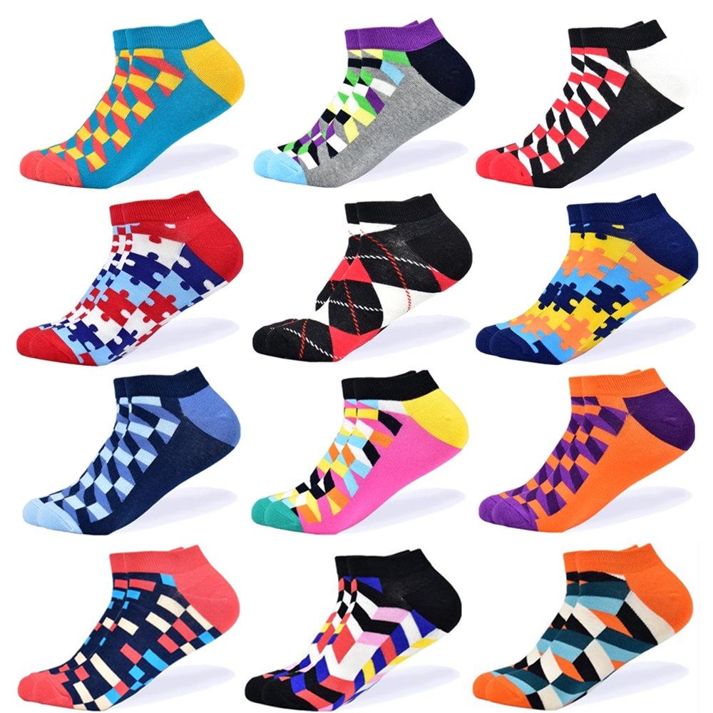 Socks Men's Invisible Short Summer Socks Quality Business Casual Spring Color Combed Cotton Boat Socks