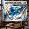 Octopus Sea Life Theme Throw Blanket Custom Name Text Personalized Blanket Soft Cozy Blanket for Home Sofa Bed