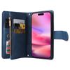 For iPhone 16 Leather Case Zipper Pocket Protective Phone Cover