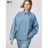 Свободная рубашка-куртка из японского денима