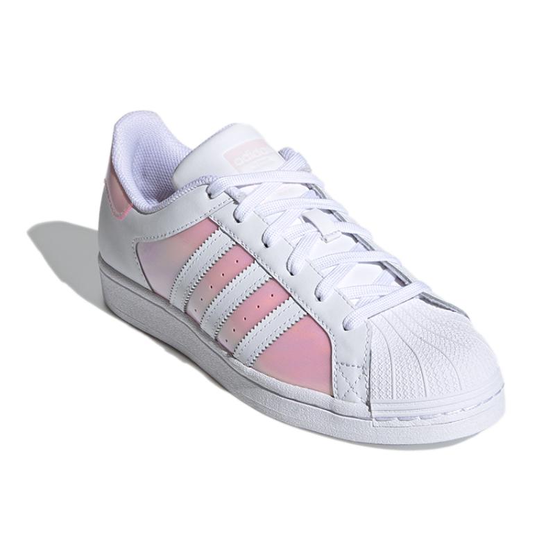 adidas Женские кроссовки Superstar Белые Прозрачные Розовые FX6042