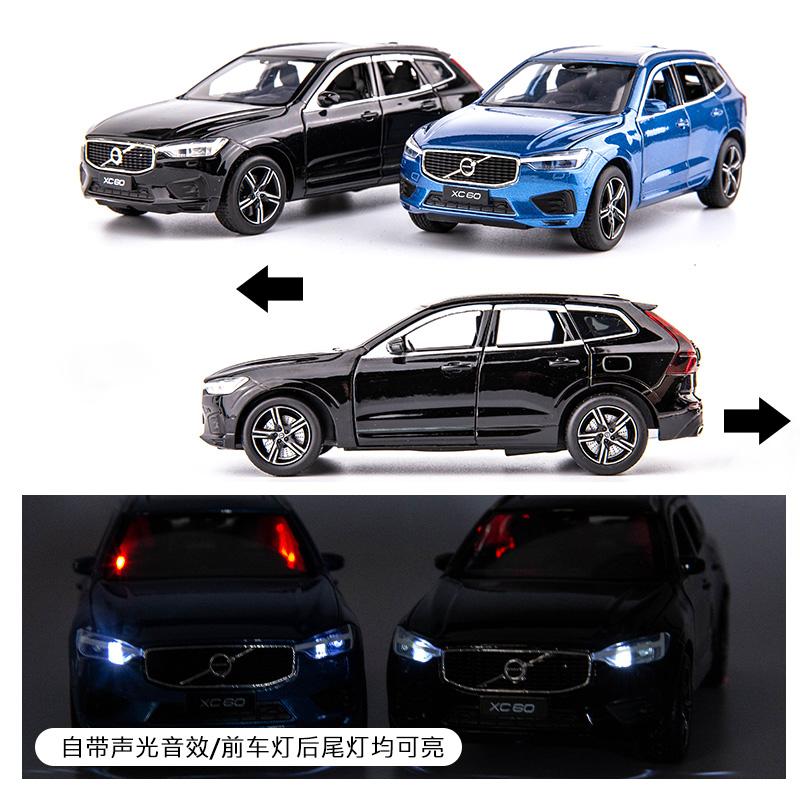 1:32 VOLVOS XC60 XC90 Внедорожник Литой сплав Модель автомобиля Игрушечные машинки Звук Свет Инерционная машина Транспортное средство Детская игрушка Коллекция