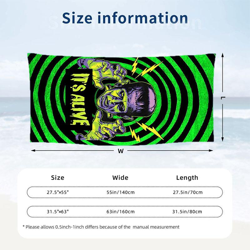 Large Beach Towel Quick Dry Absorbent Towel For Beach IndoorFrankenstein's Monster