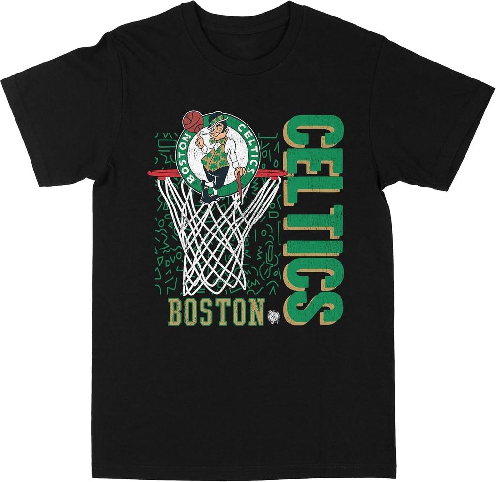 Мужская футболка Philcos NBA Бостон Селтикс Черная Премиум Gildan Blanks