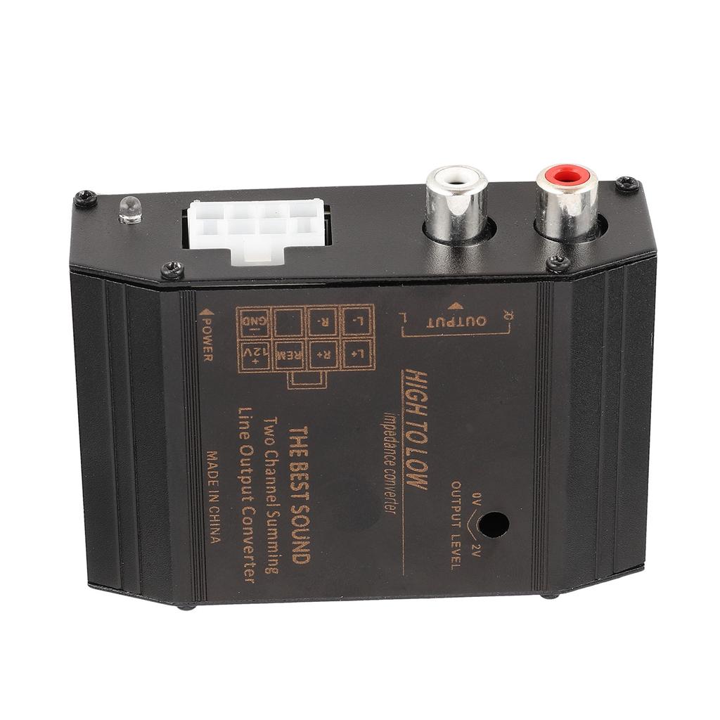12V Car Audio Speaker High To Low Level Converter Adapter Connector RCA Port AntiInterference