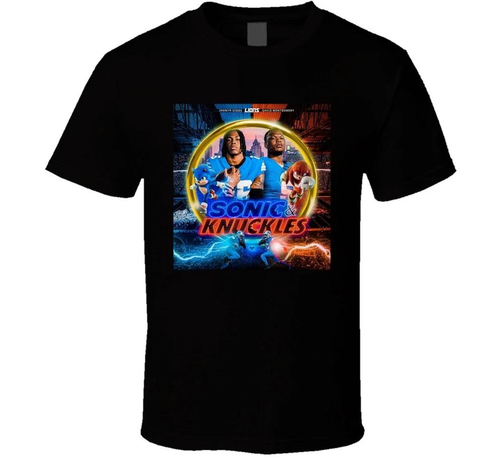 Jahmyr Gibbs David Montgomery Sonic And Knuckles Detroit Football Fan T Shirt