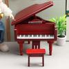 1 Set 1:12 Useful Cute Decorative Small Size Doll Mini Instrument Piano Model Kids Role Play Toy for Children Miniature