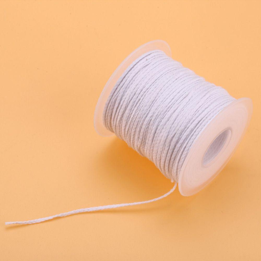 Party Oil Lamps Making Supplies Candlestick Sustainer Tabs Cotton Wick Wax Candle Core Square Braid